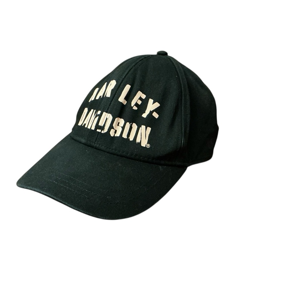 Harley-Davidson Black and Kinda Peachy Pink Distressed Style Logo Cap - Picture 3 of 11